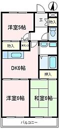 テラスグランデール 3DKの間取図画像