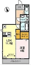 ノワイエ2 1LDKの間取図画像