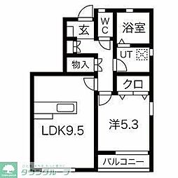 ポラリスE 1LDKの間取図画像