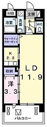 エストラット狭山 1LDKの間取図画像