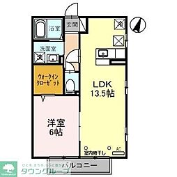 フォルトゥーナ 1LDKの間取図画像