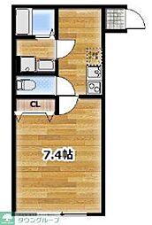 坂戸市千代田4丁目アパート 1Kの間取図画像