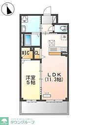 ブロッサム 3階1LDKの間取り