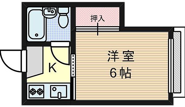 フラットＫ ｜大阪府高槻市西五百住町(賃貸アパート1K・1階・16.50㎡)の写真 その2