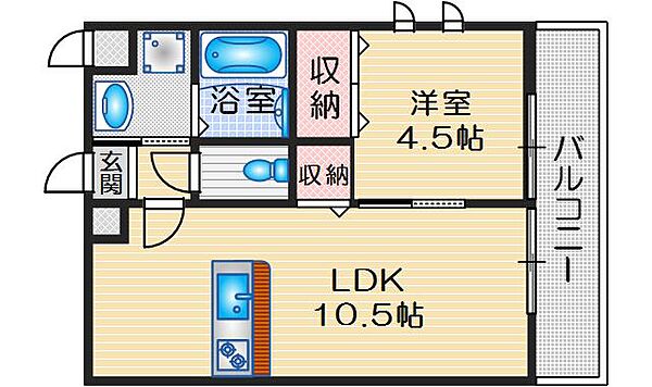 ニューアムールクラニア ｜大阪府高槻市上本町(賃貸アパート1LDK・1階・34.78㎡)の写真 その2