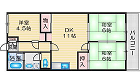 芦田ハイム苑 2階入口 ｜ 大阪府茨木市三島丘２丁目（賃貸マンション3LDK・2階・56.00㎡） その2