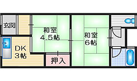 よすみコーポB 208 ｜ 大阪府高槻市東五百住町３丁目（賃貸アパート2K・2階・30.00㎡） その2