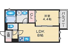 クレリア高槻南松原 302 ｜ 大阪府高槻市南松原町（賃貸アパート1LDK・3階・32.80㎡） その2