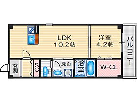 アルシエラ 107 ｜ 大阪府茨木市西河原２丁目（賃貸アパート1LDK・1階・36.49㎡） その2