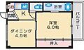 ビレッジハウス服部3号棟1階4.3万円