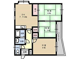 コーポ松政 3DKの間取図画像