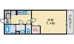 リブリ・茨木春日2 1Kの間取図画像