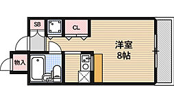 エル・ボスク2 1Kの間取図画像