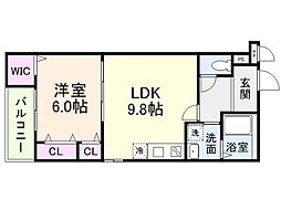 (仮称)フジパレス沢良宜西一丁目 1LDKの間取図画像