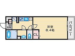 ガーデンコート正雀 1Kの間取図画像