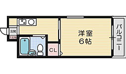 プレアール蔵垣内 1Kの間取図画像