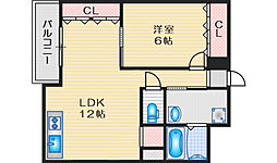 ハイツ舟木 1LDKの間取図画像
