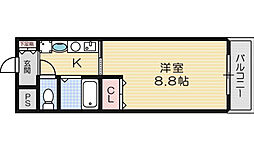 ソレイユ東奈良 1Kの間取図画像
