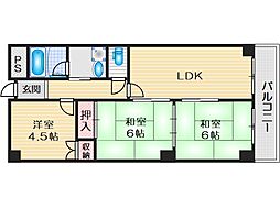 シャトーモンシェール 3LDKの間取図画像