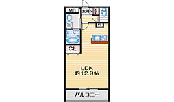 ラフィーエ高槻 ワンルームの間取図画像