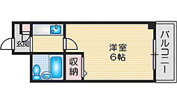 フルーレ ワンルームの間取図画像