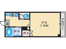 フェリセ富田 1Kの間取図画像