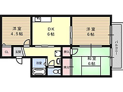グレースハイム・B 3DKの間取図画像