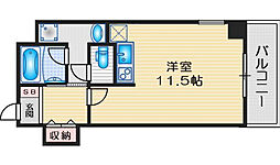 協同レジデンス摂津富田 ワンルームの間取図画像