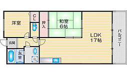 エクレールミシマ 2LDKの間取図画像