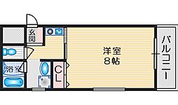 大和コーポ箕面 1Kの間取図画像