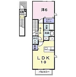 カルム 1LDKの間取図画像