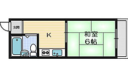 コーポモリタ 1Kの間取図画像