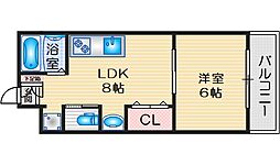 むつみマンション 1LDKの間取図画像