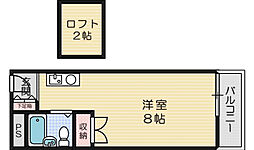 ハイツエム ワンルームの間取図画像