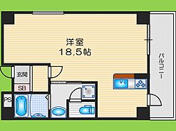 フレア・コート 1Kの間取図画像