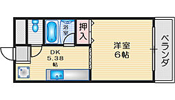 メゾンレヴェーユ 1DKの間取図画像