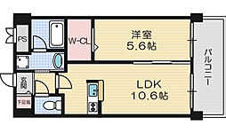 セリーゼウエスト 1LDKの間取図画像