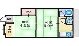 第五寿コーポ 2Kの間取図画像
