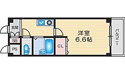 北園ハイツ 1Kの間取図画像