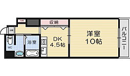 ヴェローノ茨木 1Kの間取図画像