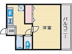 ナンノ第12号館 1Kの間取図画像