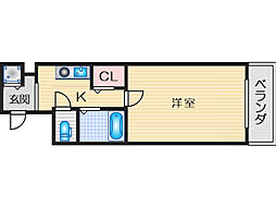 フォレスタ19 1Kの間取図画像