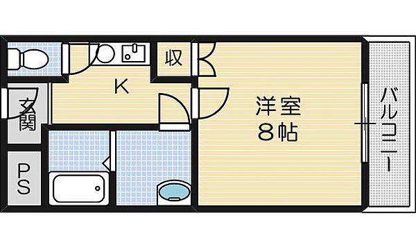 東山ハイツ ｜大阪府茨木市沢良宜東町(賃貸マンション1K・3階・23.62㎡)の写真 その2