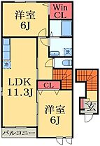 千葉県四街道市鹿放ケ丘（賃貸アパート2LDK・2階・57.26㎡） その2