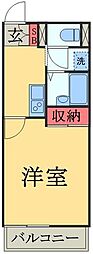 レオパレスルパサージュ 1Kの間取図画像
