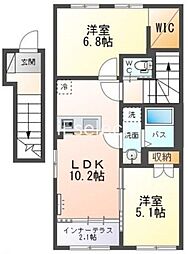 Comfort  Luminous 2LDKの間取図画像