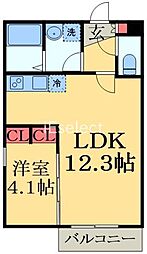 GRADUS都賀 1LDKの間取図画像