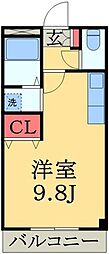 グランドール ワンルームの間取図画像