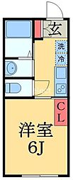 アクシス佐倉 1Kの間取図画像
