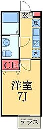 パステール・グラン桜木 1Kの間取図画像